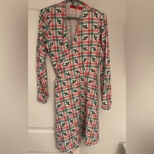 Plaid Dress with Festive Print